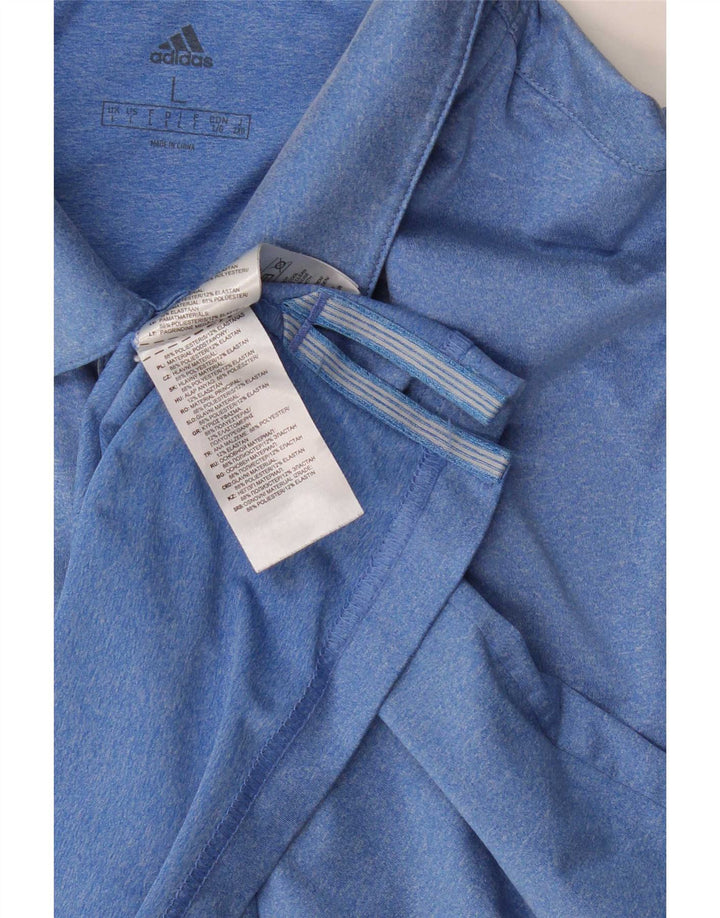Tricou polo Adidas pentru bărbați, mare, albastru, poliester