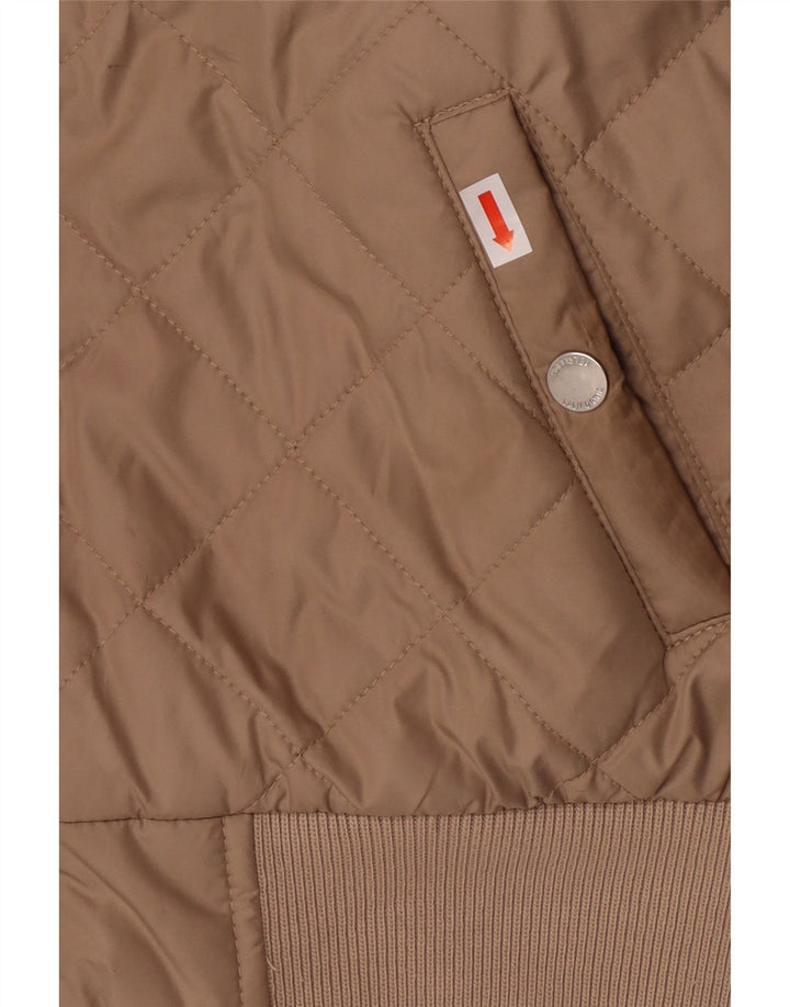 Jachetă matlasată cu glugă pentru femei HOLLISTER UK 10 Small Beige Poliester