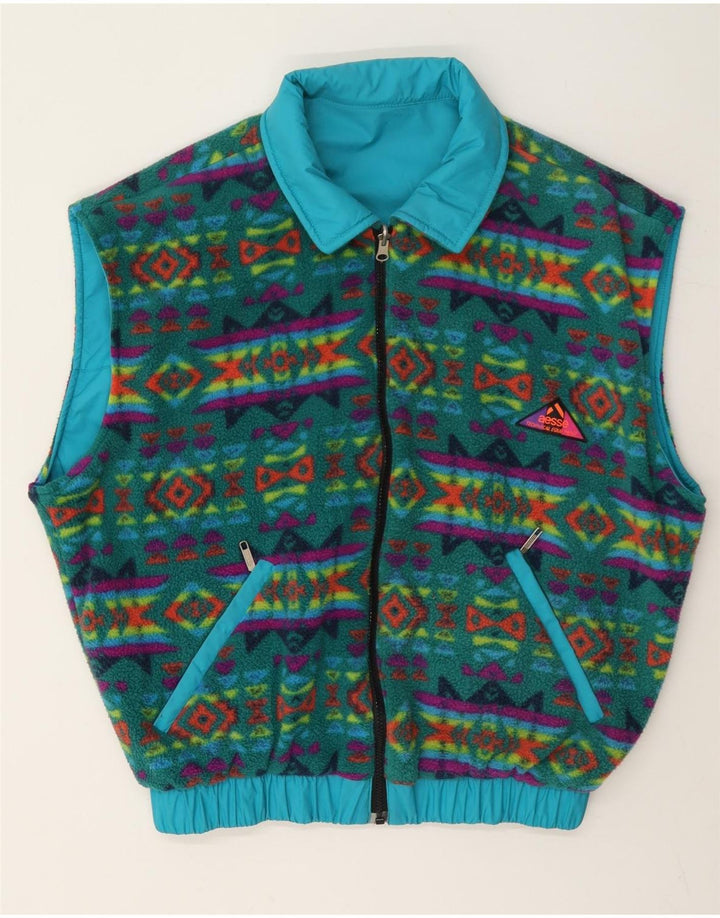 Gilet reversibil pentru bărbați Aesse Marea Britanie 38 Medium Blue Geometric Poliamidă