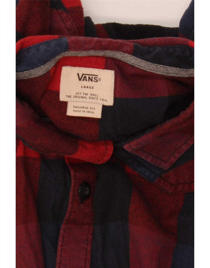 Cămașă din flanel cu croială pentru bărbați Vans, roșu mare