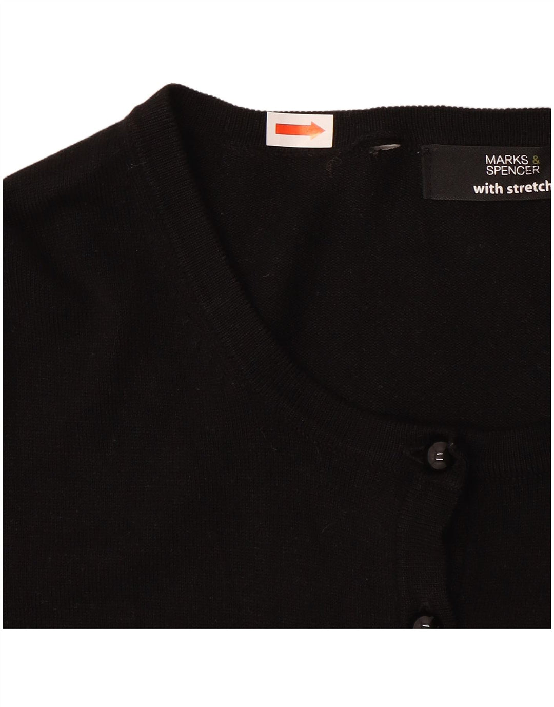 MARKS & SPENCER Womens Cardigan Sweater UK 14 Medium  Black Viscose