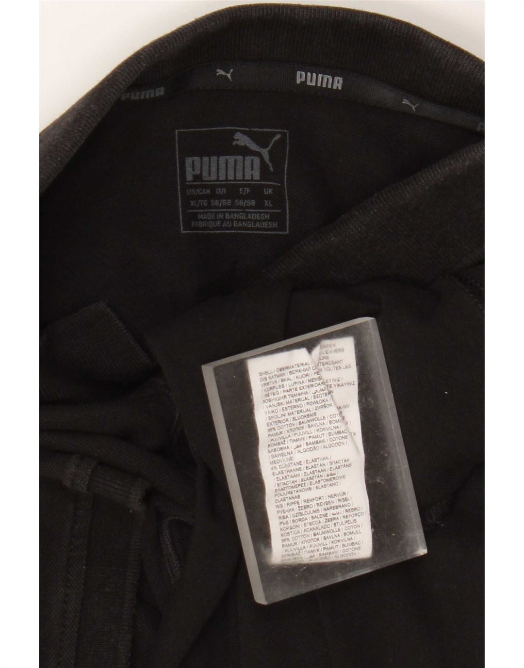 Tricou polo pentru bărbați Puma XL, bumbac negru