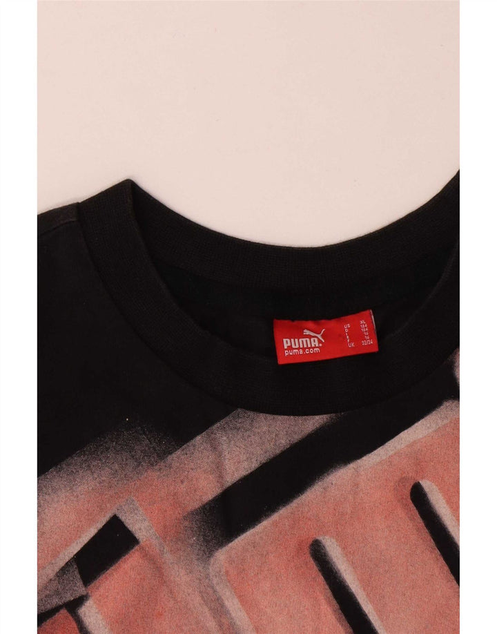 Tricou grafic Puma pentru băieți Top 13-14 ani negru