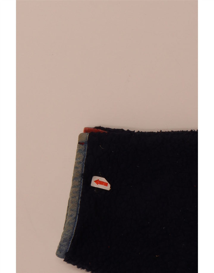 JOULES Womens Fleece Jacket UK 16 Large Navy Blue Cotton