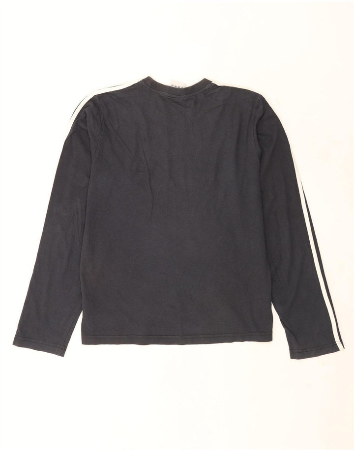Top pentru bărbați Adidas cu mânecă lungă, mediu negru, bumbac