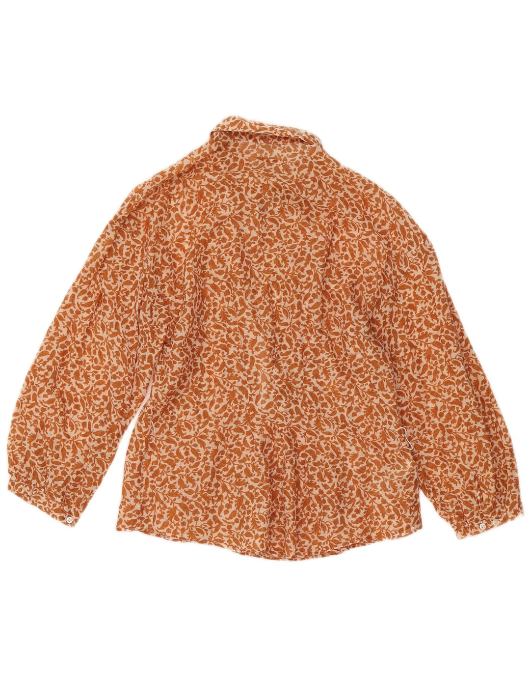 Bluză cămașă cu mâneci 3/4 pentru femei Massimo Dutti EU 38 Mic Bej Floral