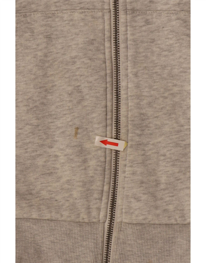 JACK & JONES Pulover cu capota cu fermoar pentru bărbați, bumbac cu pete gri mediu