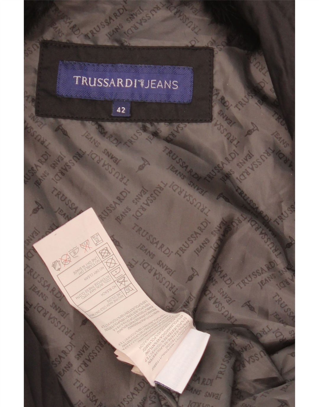 Jachetă căptușită pentru femei Trussardi Jeans IT 42 Poliester mediu negru