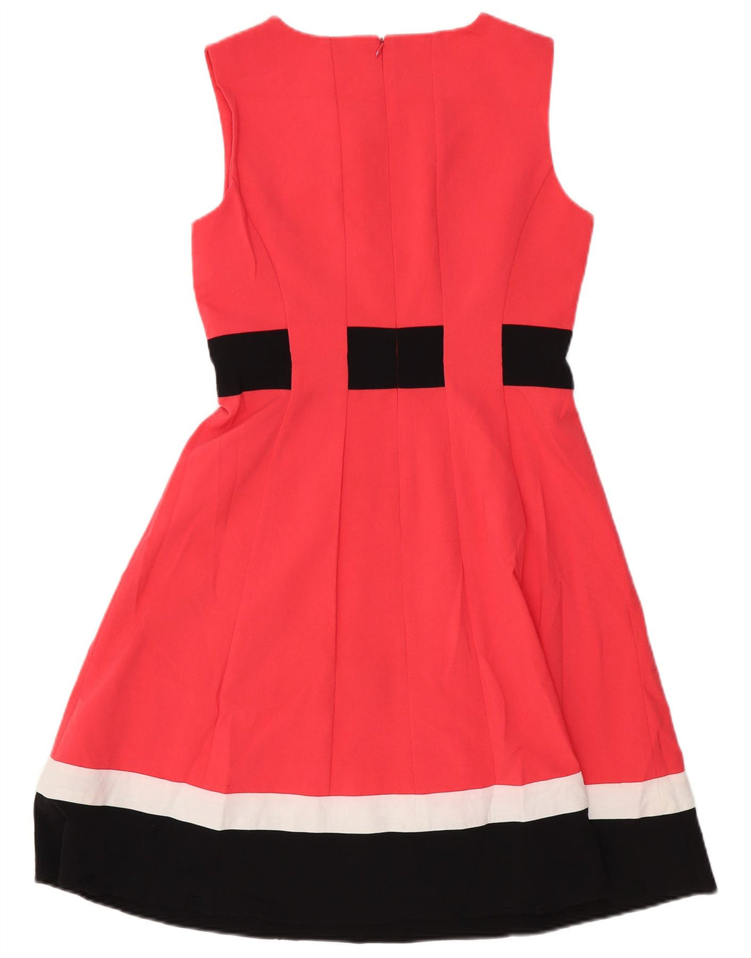 Rochie A-Line fără mâneci Calvin Klein pentru femei US 6 Medium Red Colorblock