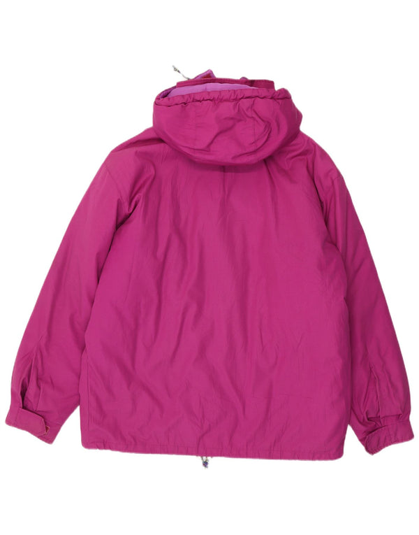 Fila Mens Hooded Windbreaker Jacket UK 42 XL Pink Polyester
