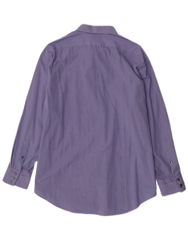 Cămașă pentru bărbați CALVIN KLEIN Slim Fit Mărimea 17 1/2 XL, bumbac cu carouri albastre