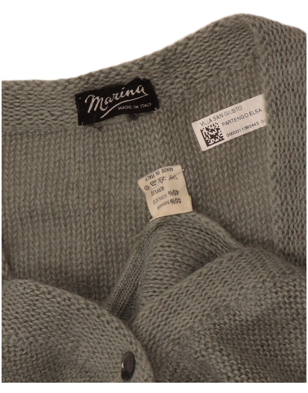 Pulover Cardigan Vintage pentru femei UK 18 XL Gri Mohair