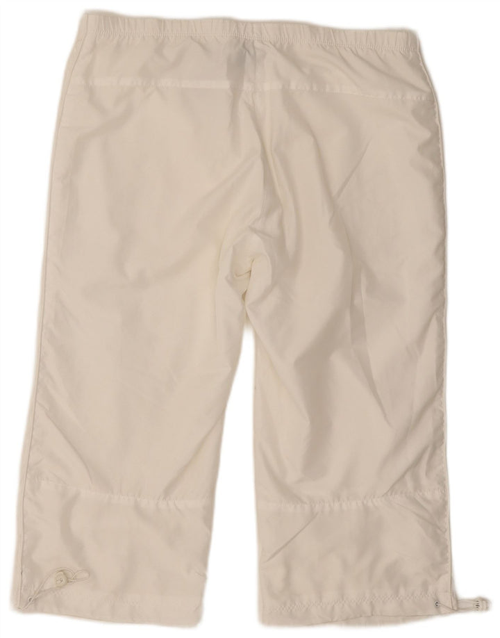 Pantaloni de trening Capri Nike pentru femei Marea Britanie 14/16 Poliester alb mare