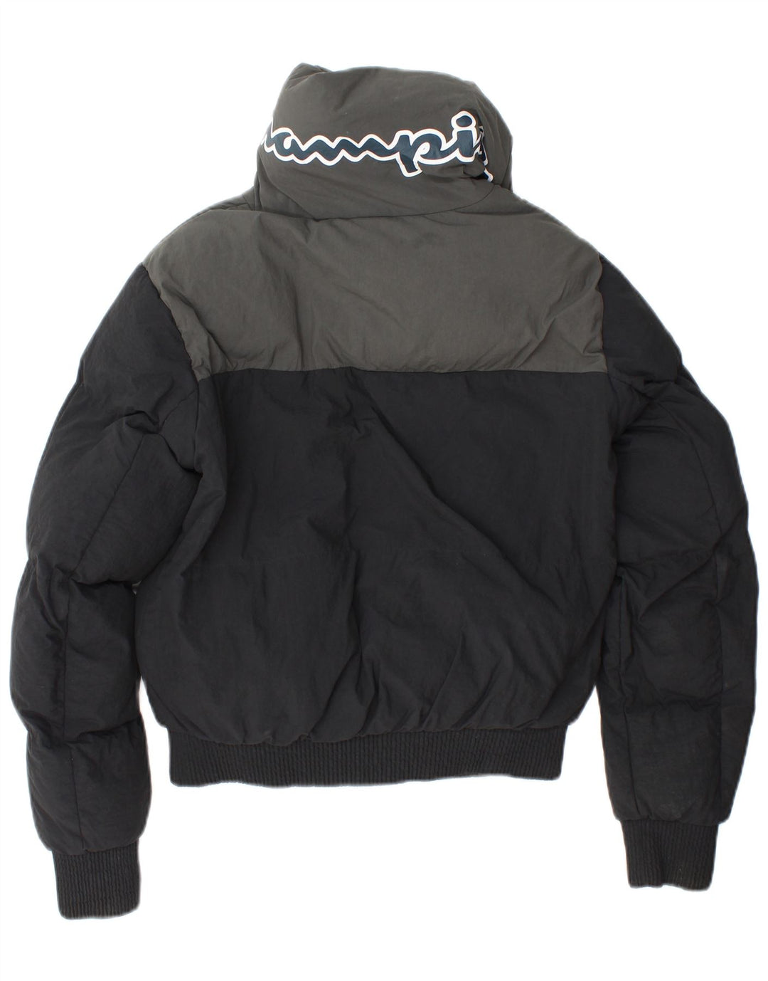 CHAMPION Jachetă căptușită cu grafică, cu formă lentă, pentru femei, UK 6 XS, negru, bloc de culoare