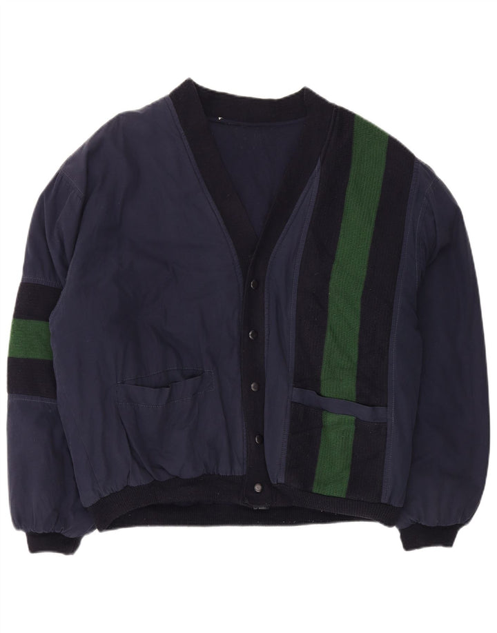 Bomber pentru bărbați VINTAGE UK 42 XL Bleumarin Colorblock