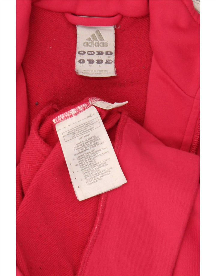 Jachetă de trening pentru femei Adidas UK 12 Poliester roz mediu