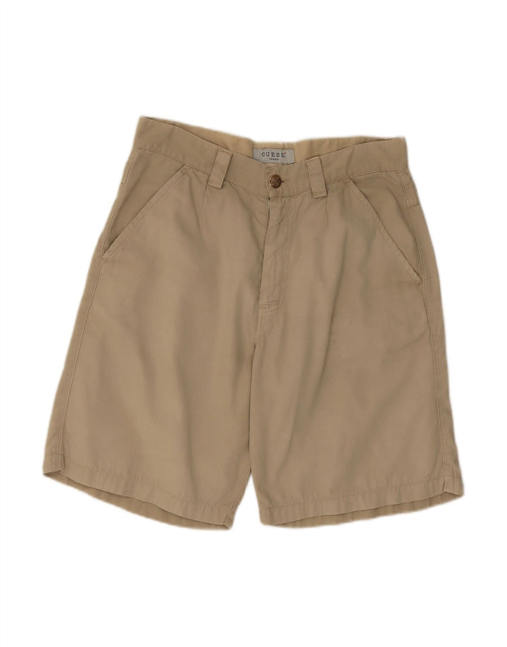GUESS Mens Chino Shorts W30 Medium Beige Cotton