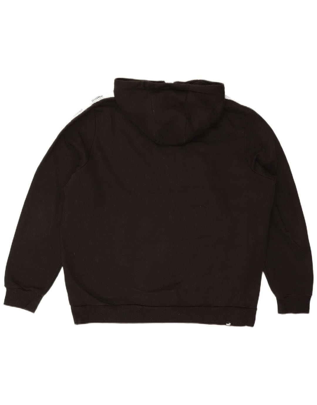 Pulover cu capota cu fermoar grafic PUMA pentru bărbați XL, bumbac color bloc negru