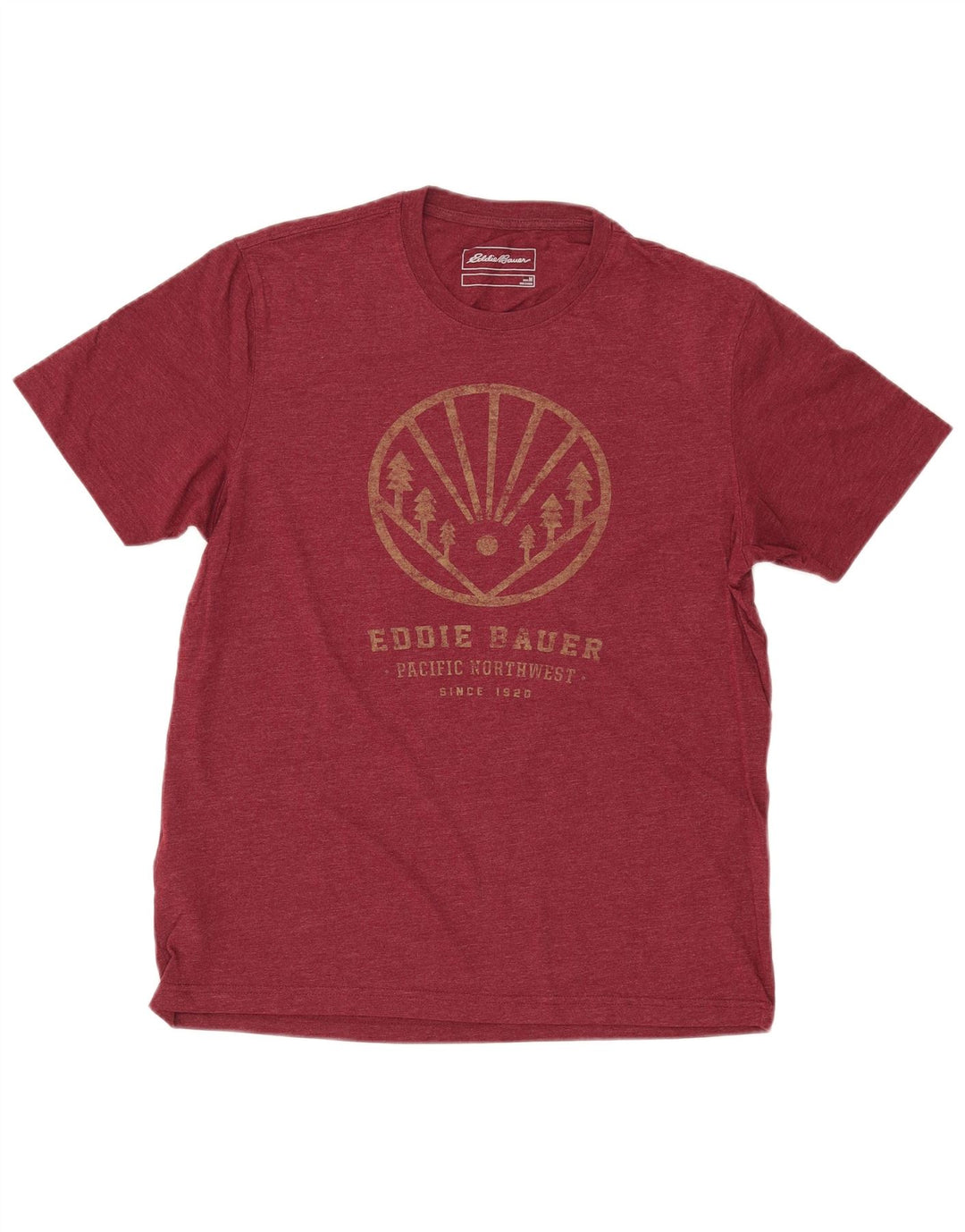 EDDIE BAUER Tricou grafic pentru bărbați Top din bumbac maro mediu