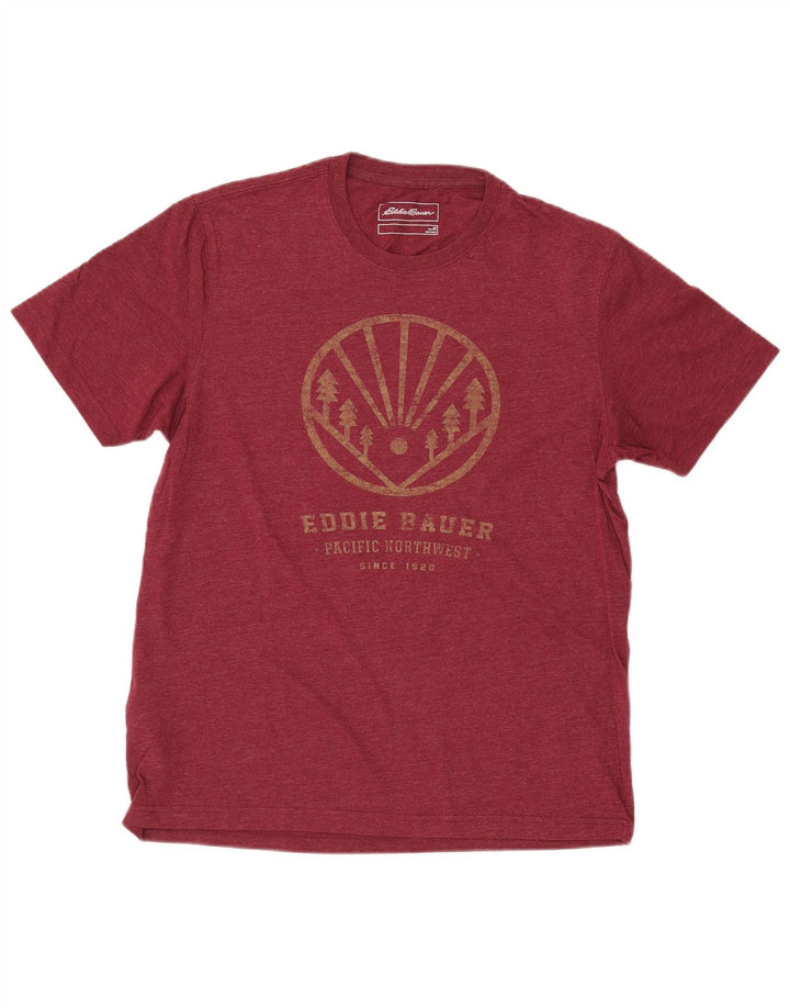 EDDIE BAUER Tricou grafic pentru bărbați Top din bumbac maro mediu