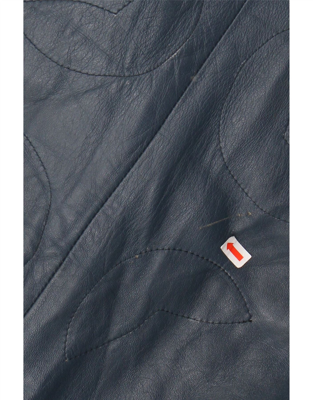 Jachetă de piele VINTAGE pentru femei IT 44 Medium Blue Leather