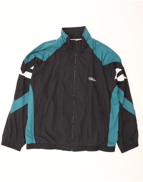 CRANE Jachetă de trening pentru bărbați loose fit XL, poliester color bloc negru