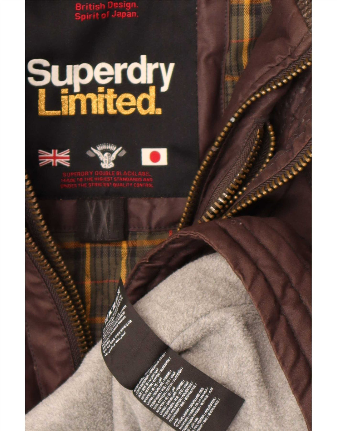 Jachetă parka Superdry pentru bărbați, cu glugă, cu formă regulată, 2XL, bumbac maro