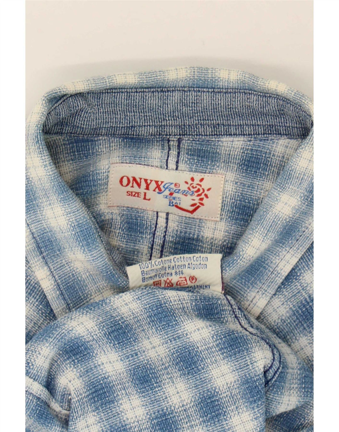 Cămașă de flanel pentru femei Onyx UK 14, mare, albastru, din bumbac