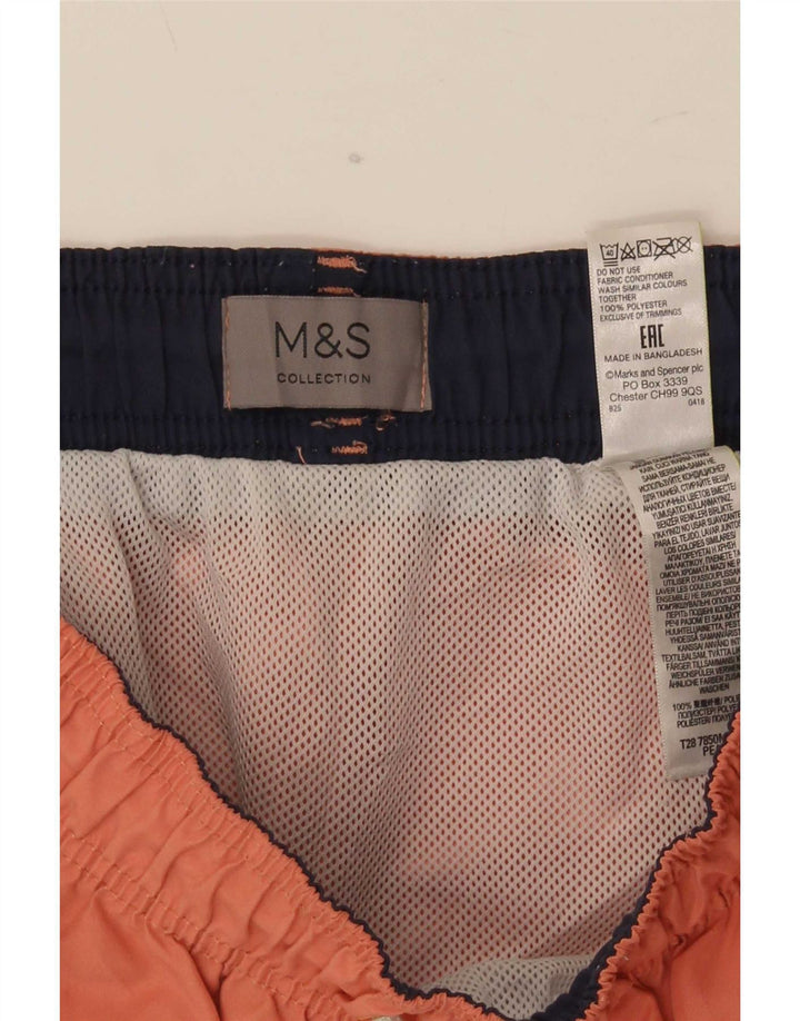 Pantaloni scurți de înot pentru bărbați Marks & Spencer Poliester portocaliu mediu