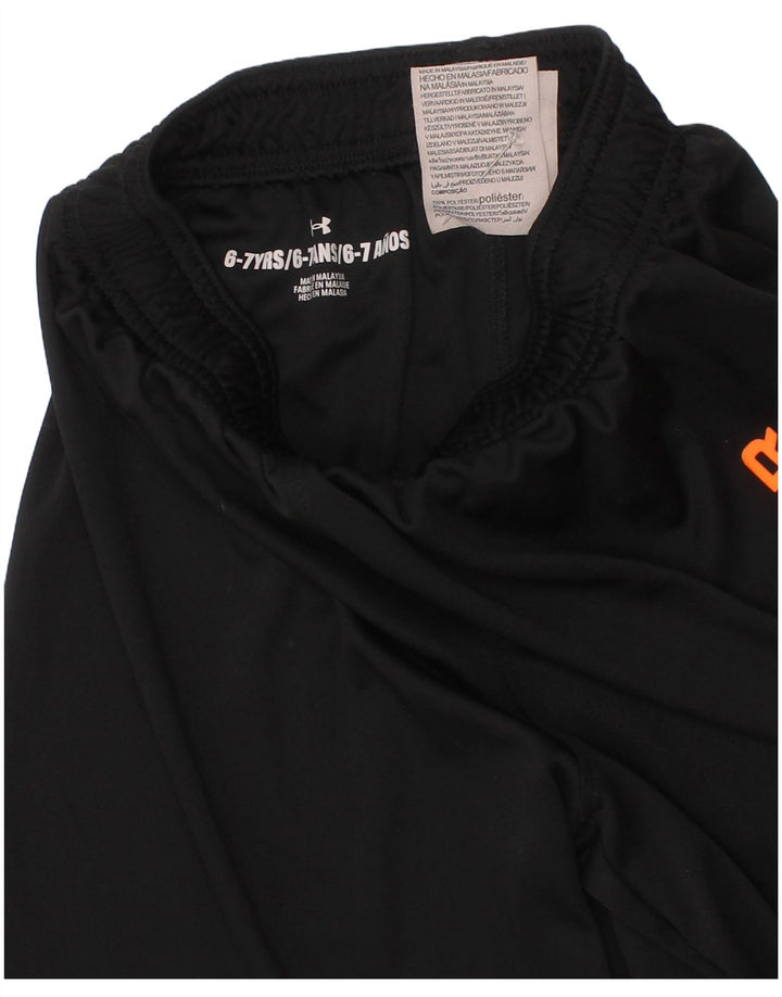 Pantaloni scurți sport grafic Under Armour pentru băieți 6-7 ani poliester negru