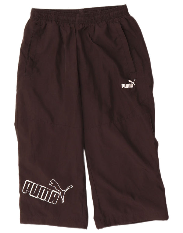 Pantaloni de trening Puma pentru baieti cu grafica 13-14 ani poliester negru