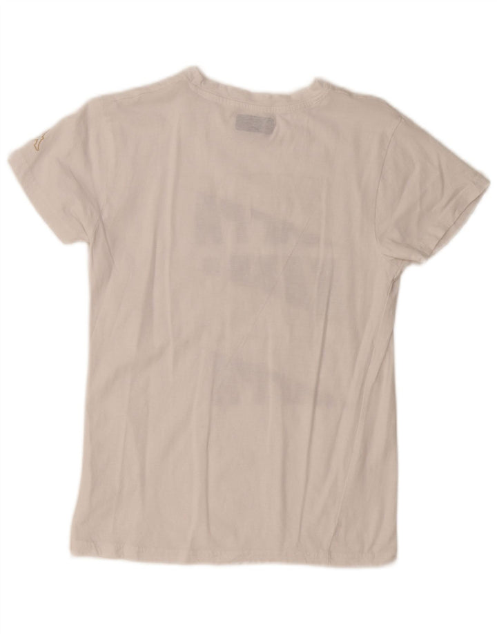 Tricou grafic KAPPA pentru femei Top UK 10 Small White