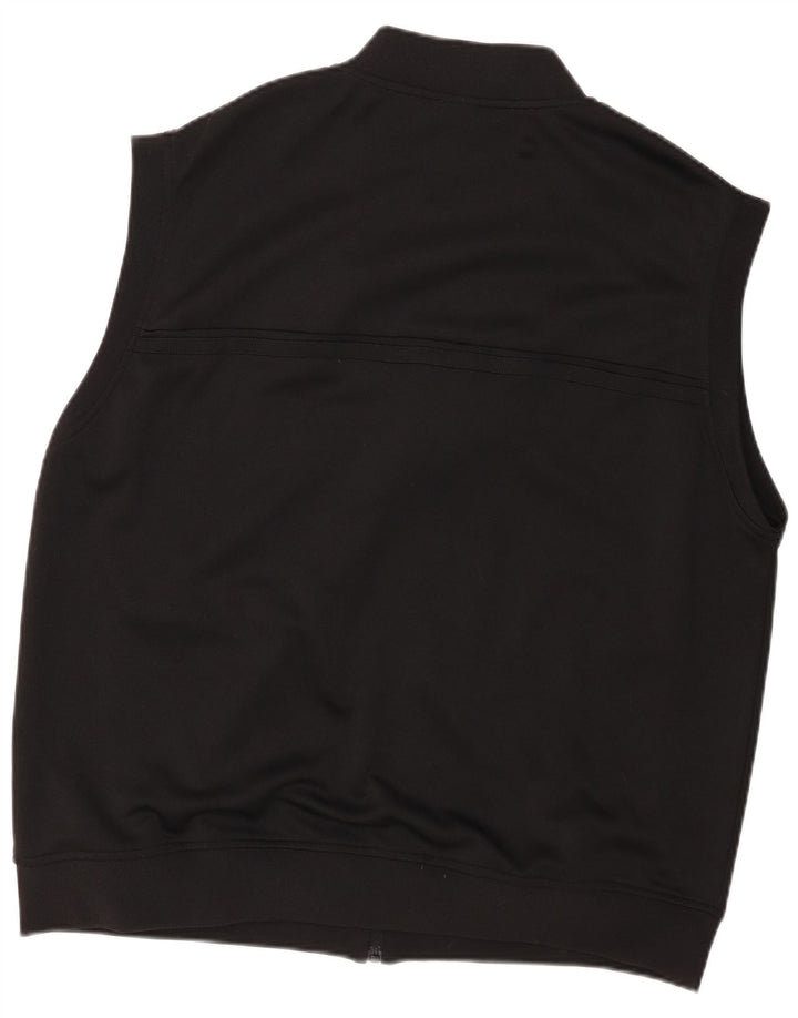 Jachetă de trening fără mâneci pentru bărbați Sergio Tacchini, poliester negru 3XL