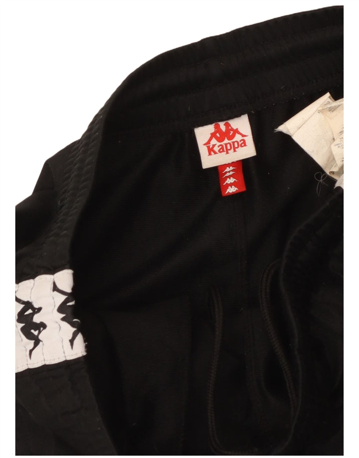 Pantaloni de trening KAPPA pentru femei Joggeri UK 14 Medium Black Colorblock