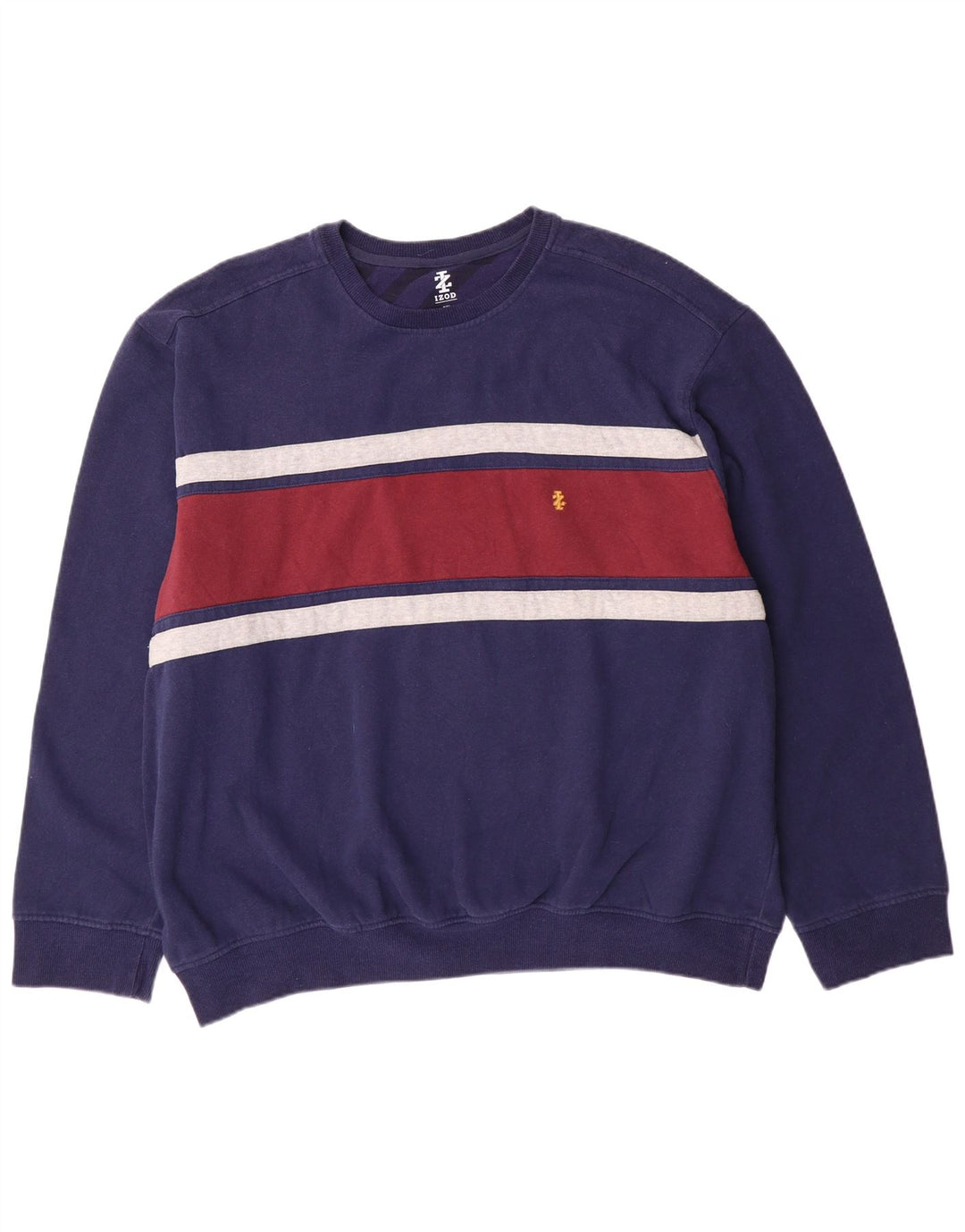 Pulover Izod pentru bărbați, 2XL, bumbac cu dungi albastru bleumarin