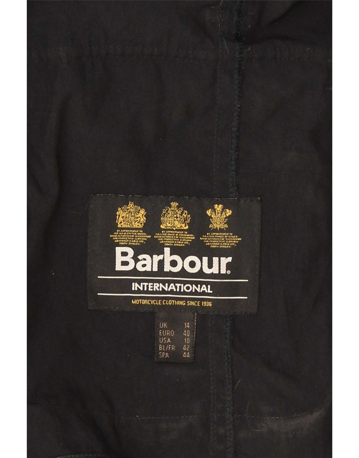 Jachetă militară din piele artificială pentru femei Barbour UK 14 Poliester negru mare