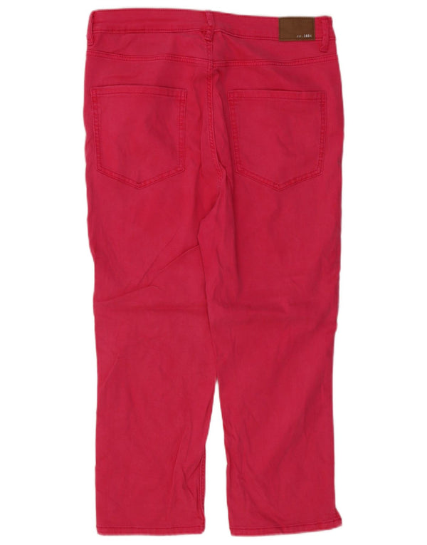 Marks & Spencer Jeans skinny Capri pentru femei UK 14 Large W30 L21 Pink Bumbac
