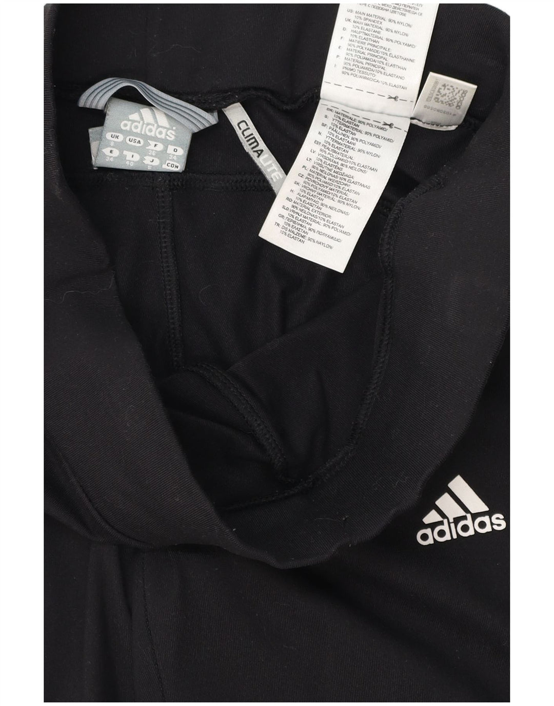 Pantaloni de trening Adidas Climalite pentru femei UK 8 Poliester negru mic
