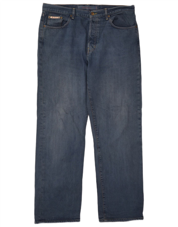 Ben Sherman Blugi pentru bărbați drepte W36 L32 Bumbac albastru
