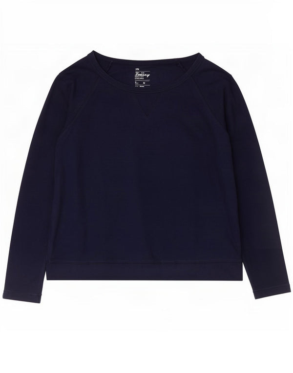 Gap Womens Sweatshirt Jumper UK 12 Medium Navy Blue Cotton
