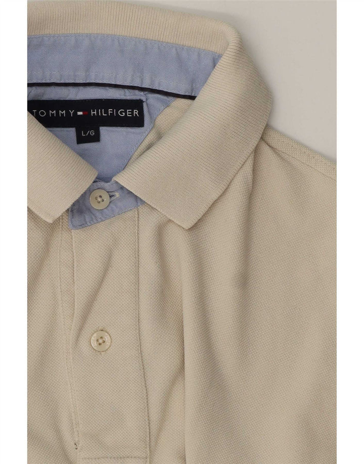 Tricou polo Tommy Hilfiger pentru bărbați, mare, bej
