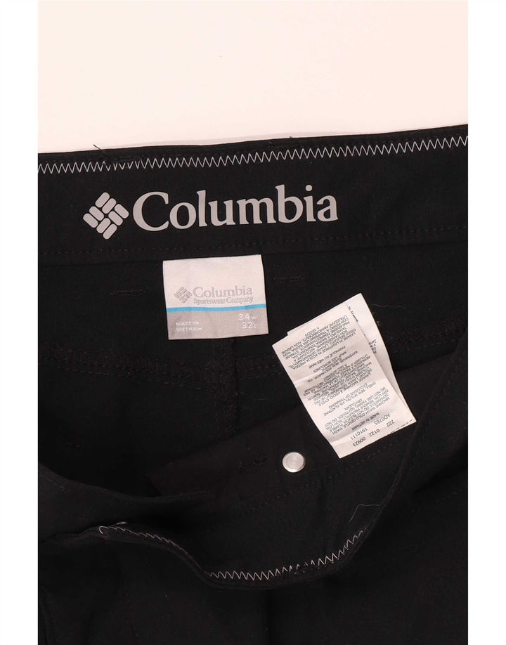 Pantaloni casual obișnuiți pentru bărbați Columbia W34 L32 Nylon negru
