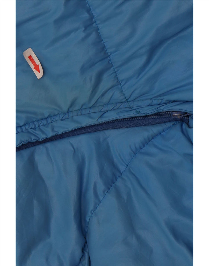 Jachetă căptușită cu glugă vintage pentru bărbați, IT 52 XL, albastru, poliamidă color bloc