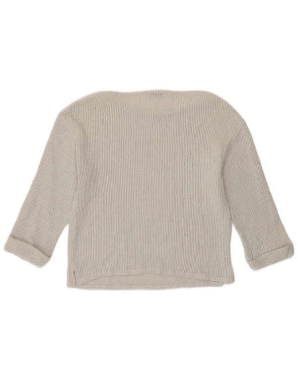 Top femeie Zara cu mâneci 3/4 UK 12, bumbac alb mediu