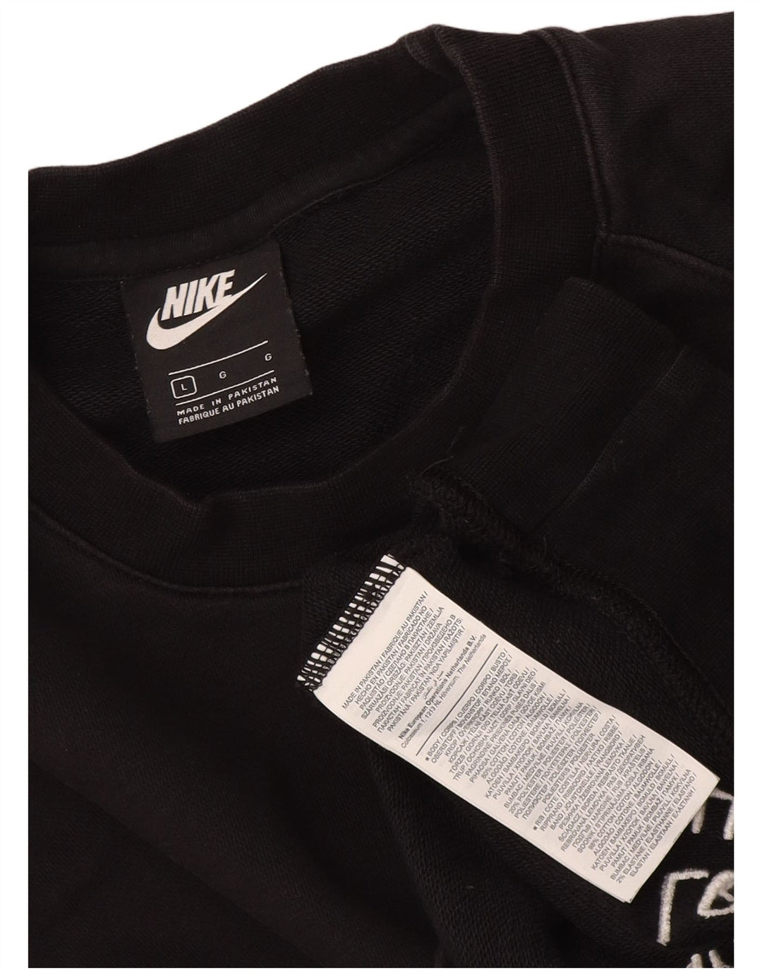Hanorac grafic pentru bărbați Nike Pulover mare, negru, bumbac