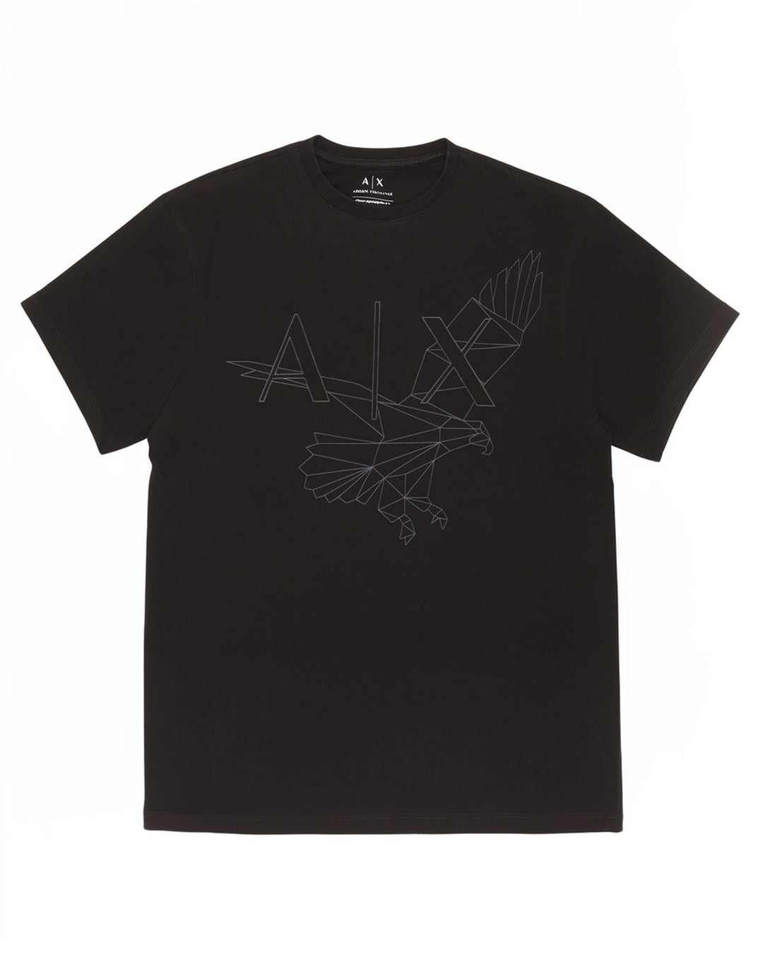 Tricou cu grafică obișnuită pentru bărbați Armani Exchange Top Mic Negru Geometric