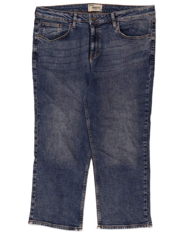 FAT FACE Blugi Sway Capri pentru femei UK 18 XL W38 L23 Blue Bumbac