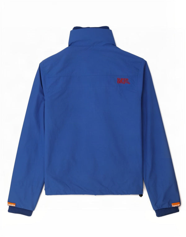 Jachetă de ploaie grafică Superdry pentru femei UK 14 Medium Blue Nylon