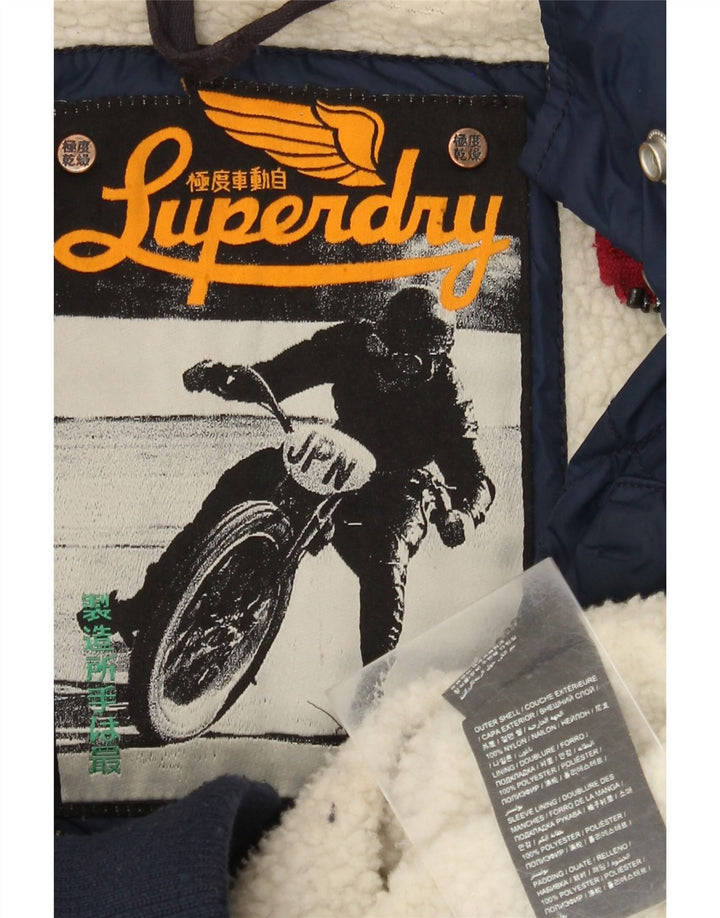 Jachetă matlasată Superdry pentru femei UK 14 Medium Navy Blue Marine