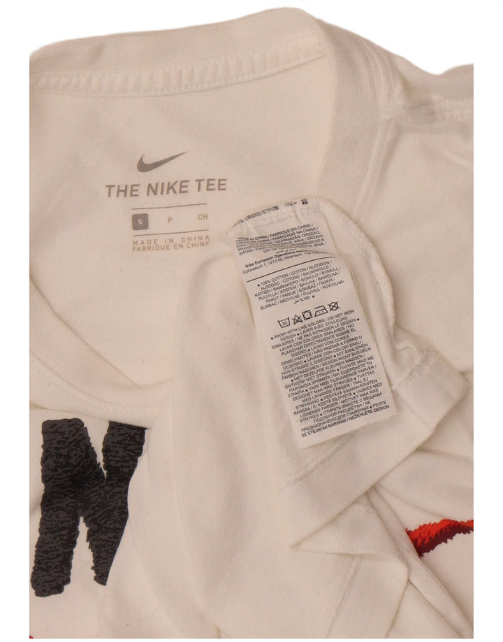 Tricou grafic Nike pentru bărbați Top mic, alb, bumbac